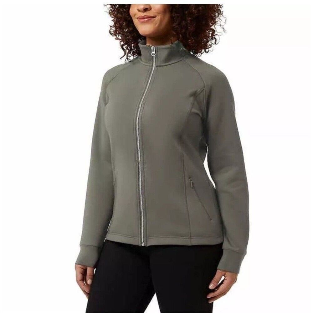 32 Degrees Women's L Tech Full Zip Active Stretch Mock Neck Midweight Jacket NWT